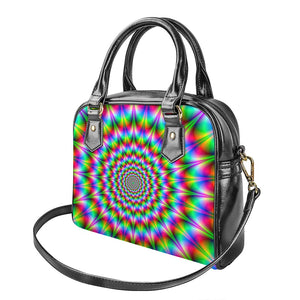 Spiky Psychedelic Optical Illusion Shoulder Handbag