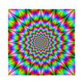 Spiky Psychedelic Optical Illusion Silk Bandana