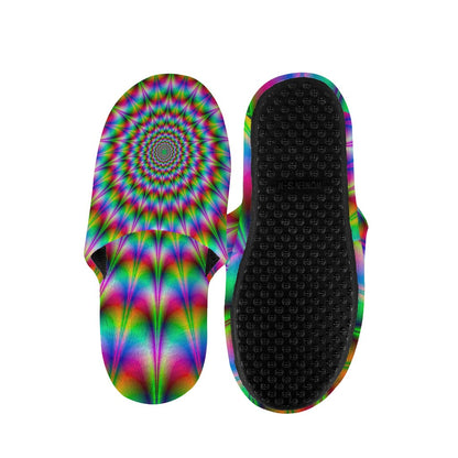 Spiky Psychedelic Optical Illusion Slippers