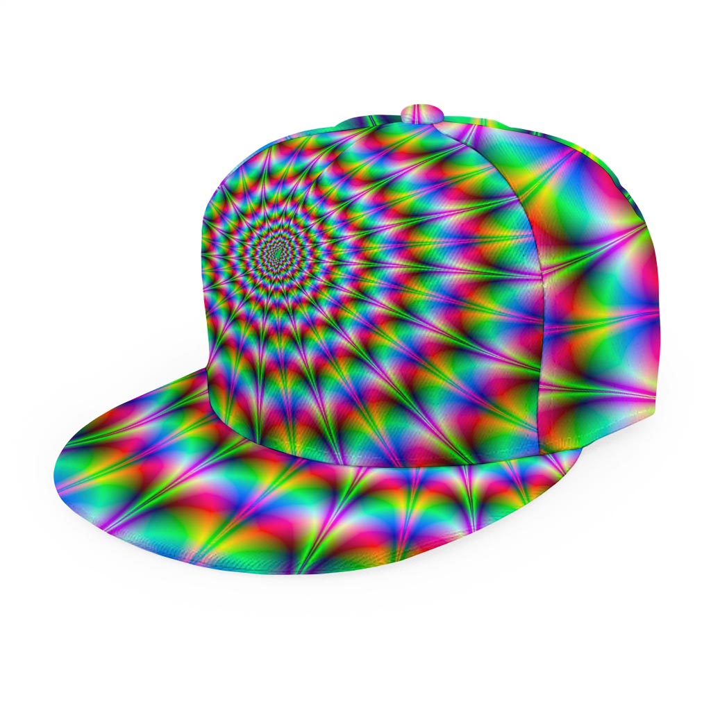 Spiky Psychedelic Optical Illusion Snapback Cap