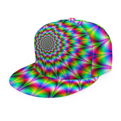 Spiky Psychedelic Optical Illusion Snapback Cap