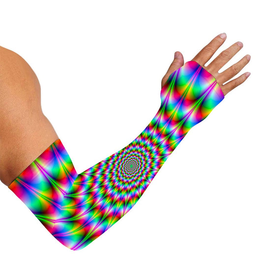Spiky Psychedelic Optical Illusion Sun Protection Arm Sleeves