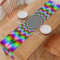 Spiky Psychedelic Optical Illusion Table Runner