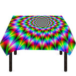 Spiky Psychedelic Optical Illusion Tablecloth