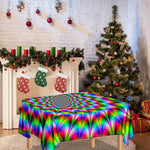 Spiky Psychedelic Optical Illusion Tablecloth