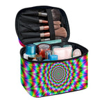 Spiky Psychedelic Optical Illusion Travel Makeup Bag