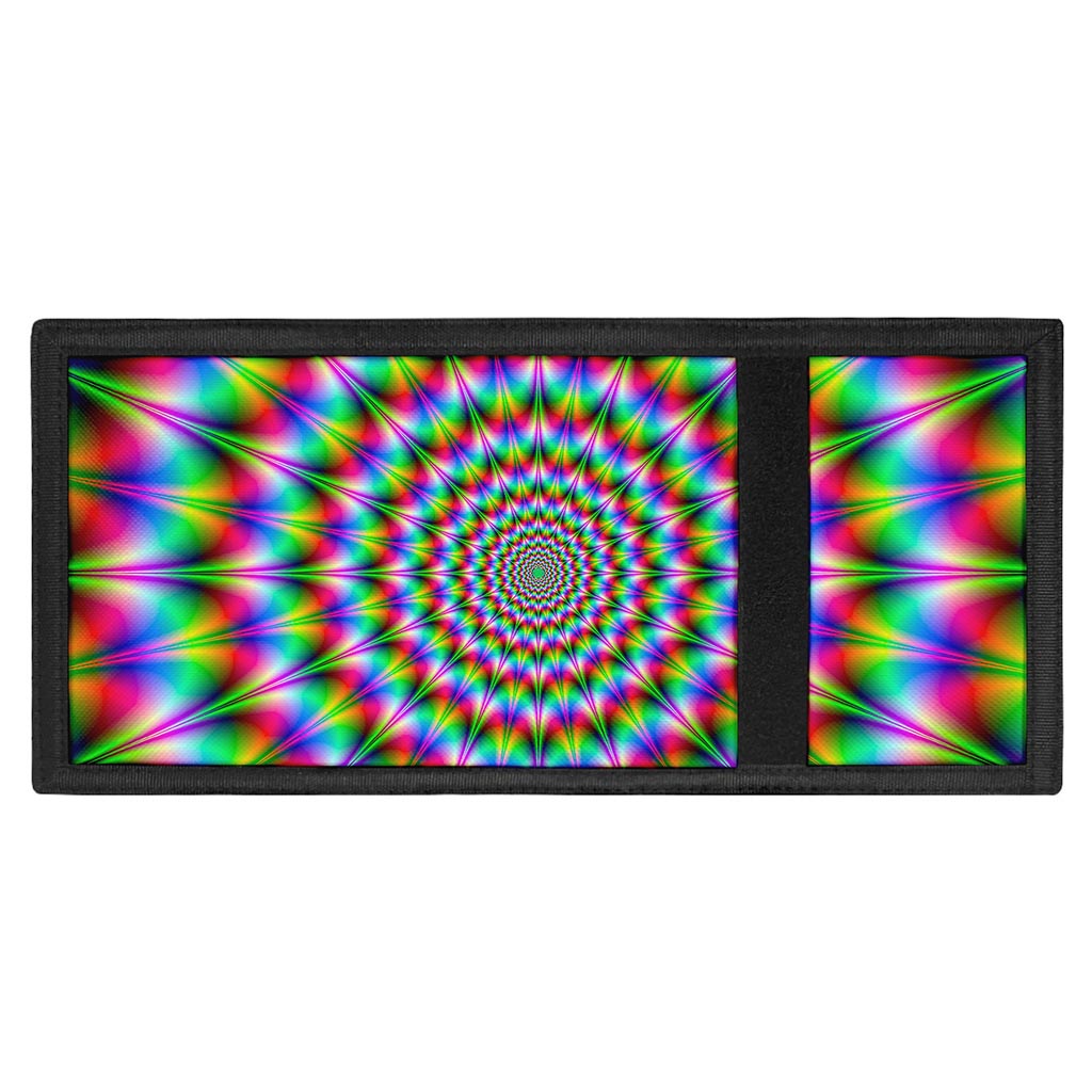 Spiky Psychedelic Optical Illusion Trifold Wallet