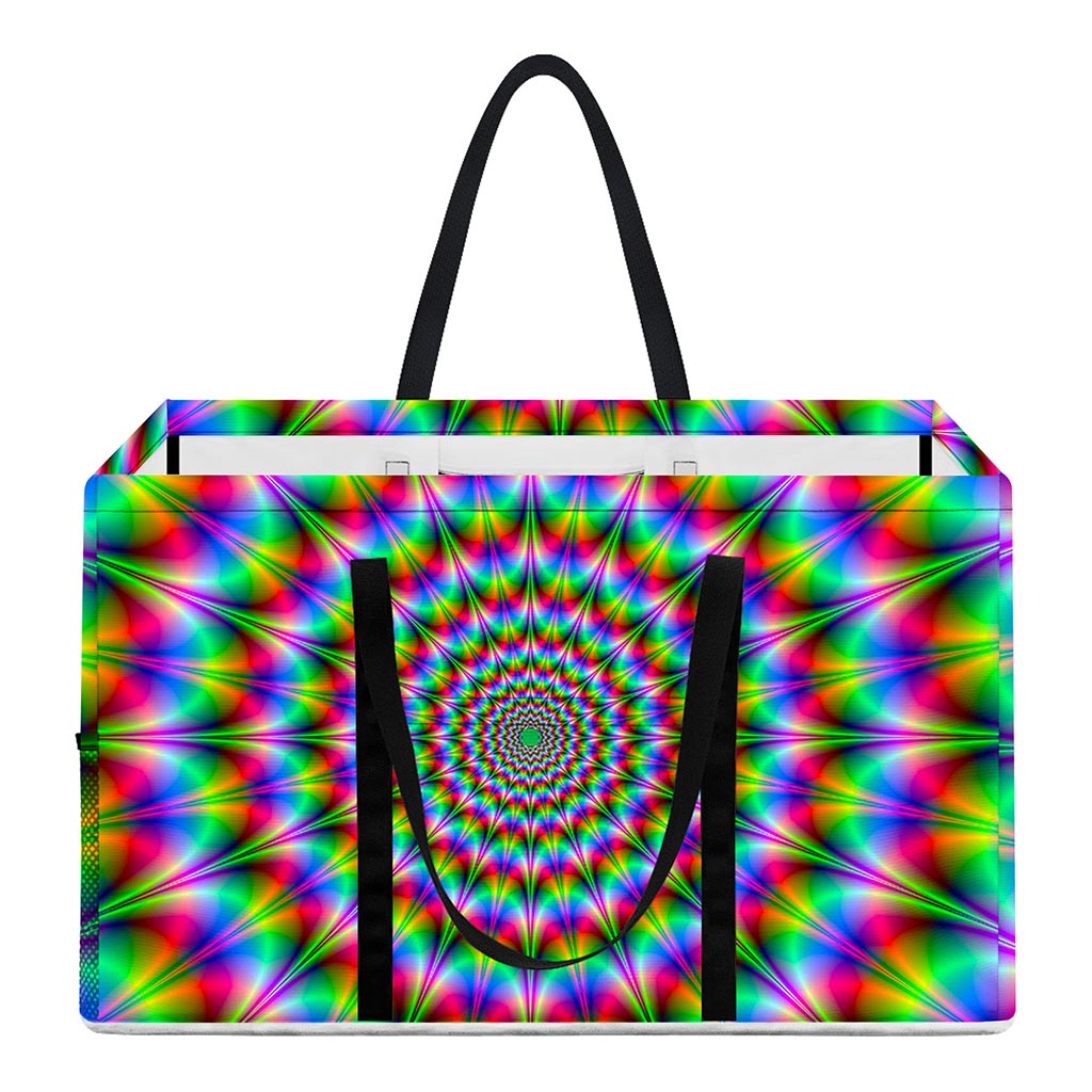 Spiky Psychedelic Optical Illusion Utility Tote Bag