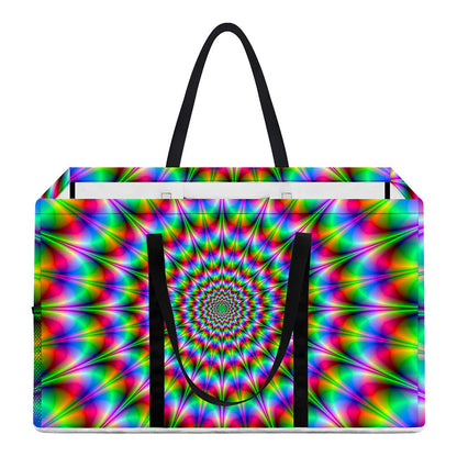Spiky Psychedelic Optical Illusion Utility Tote Bag
