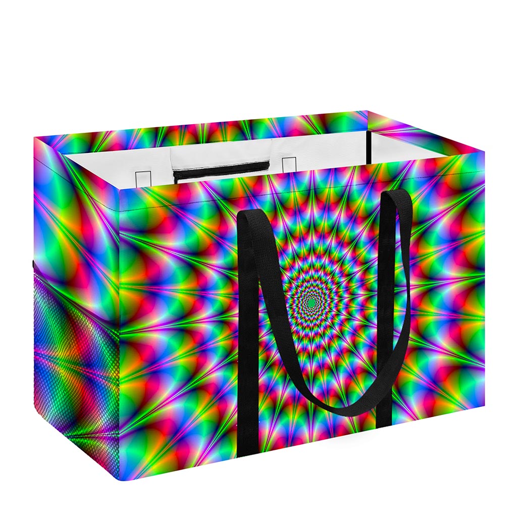 Spiky Psychedelic Optical Illusion Utility Tote Bag