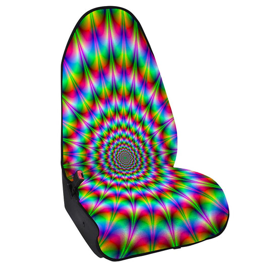 Spiky Psychedelic Optical Illusion Waterproof Car Seat Cover