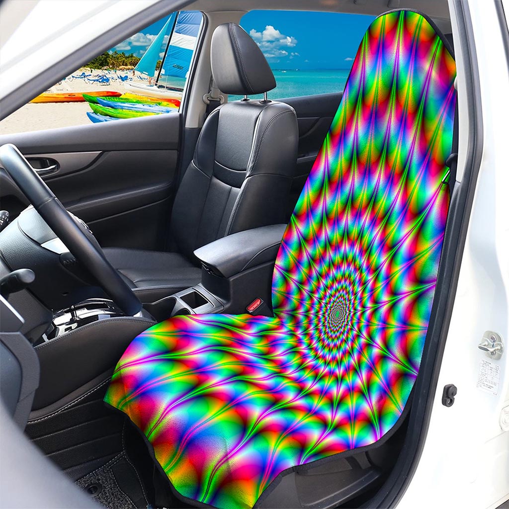 Spiky Psychedelic Optical Illusion Waterproof Car Seat Cover