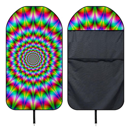 Spiky Psychedelic Optical Illusion Waterproof Car Seat Cover