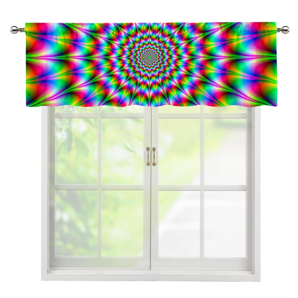 Spiky Psychedelic Optical Illusion Window Valance