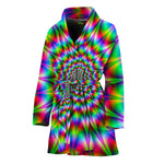 Spiky Psychedelic Optical Illusion Women's Bathrobe