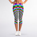 Spiky Psychedelic Optical Illusion Women's Capri Leggings