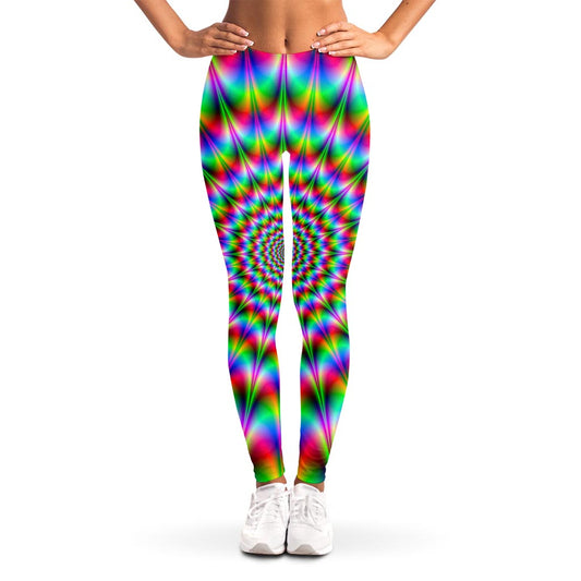 Spiky Psychedelic Optical Illusion Women's Leggings