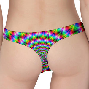 Spiky Psychedelic Optical Illusion Women's Thong