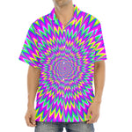 Spiky Spiral Moving Optical Illusion Aloha Shirt