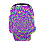 Spiky Spiral Moving Optical Illusion Baby Seat Cover