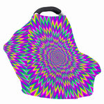 Spiky Spiral Moving Optical Illusion Baby Seat Cover