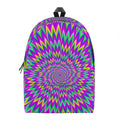 Spiky Spiral Moving Optical Illusion School Backpack