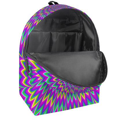 Spiky Spiral Moving Optical Illusion Backpack