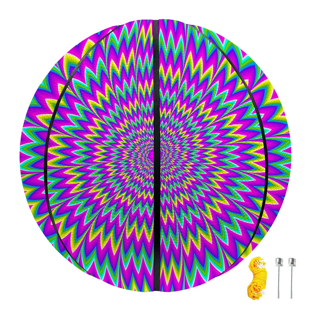 Spiky Spiral Moving Optical Illusion Basketball