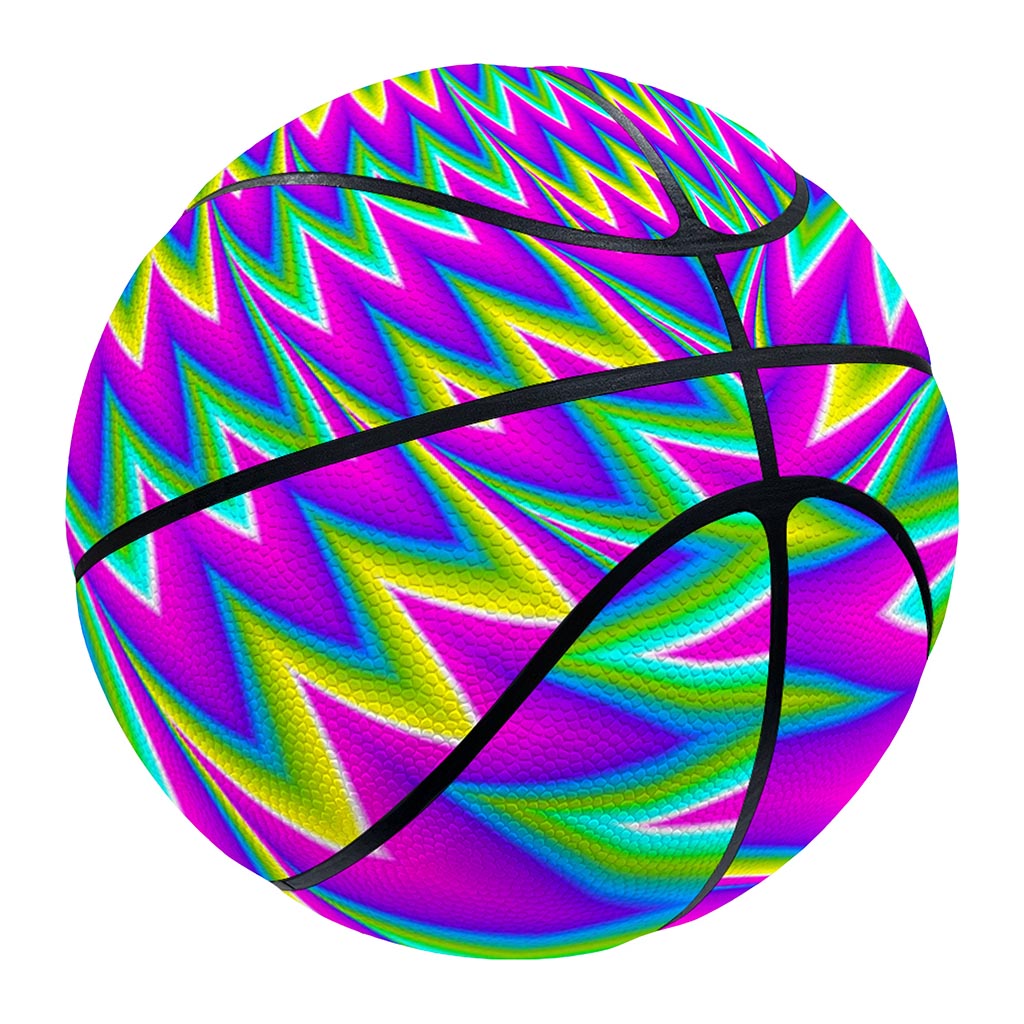 Spiky Spiral Moving Optical Illusion Basketball