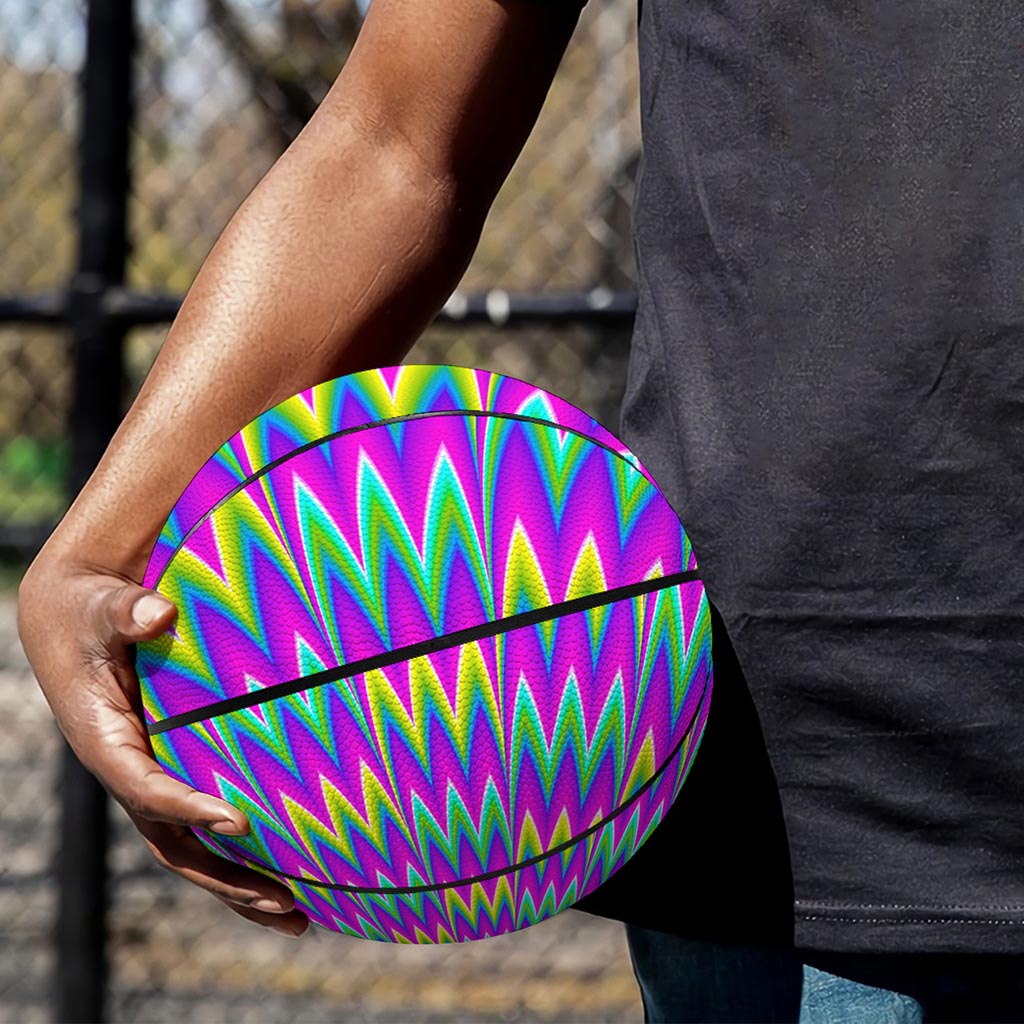 Spiky Spiral Moving Optical Illusion Basketball