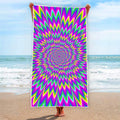 Spiky Spiral Moving Optical Illusion Beach Towel