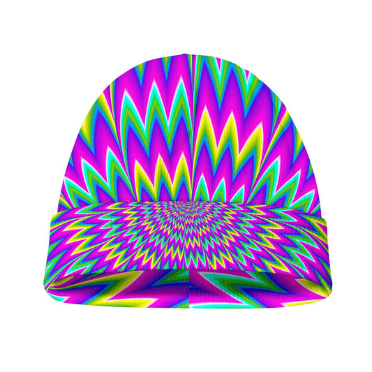 Spiky Spiral Moving Optical Illusion Beanie
