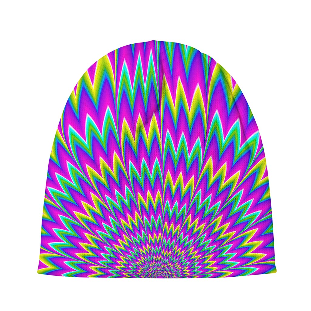 Spiky Spiral Moving Optical Illusion Beanie