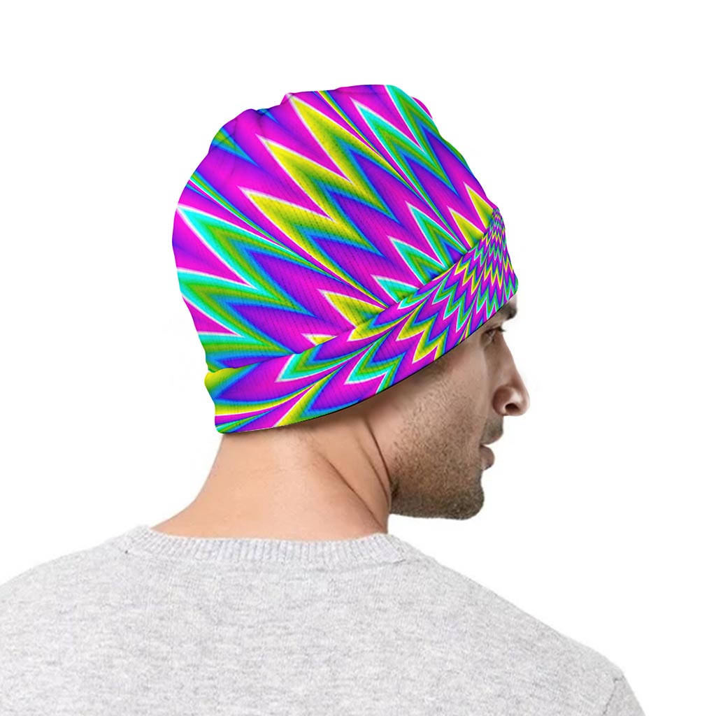 Spiky Spiral Moving Optical Illusion Beanie