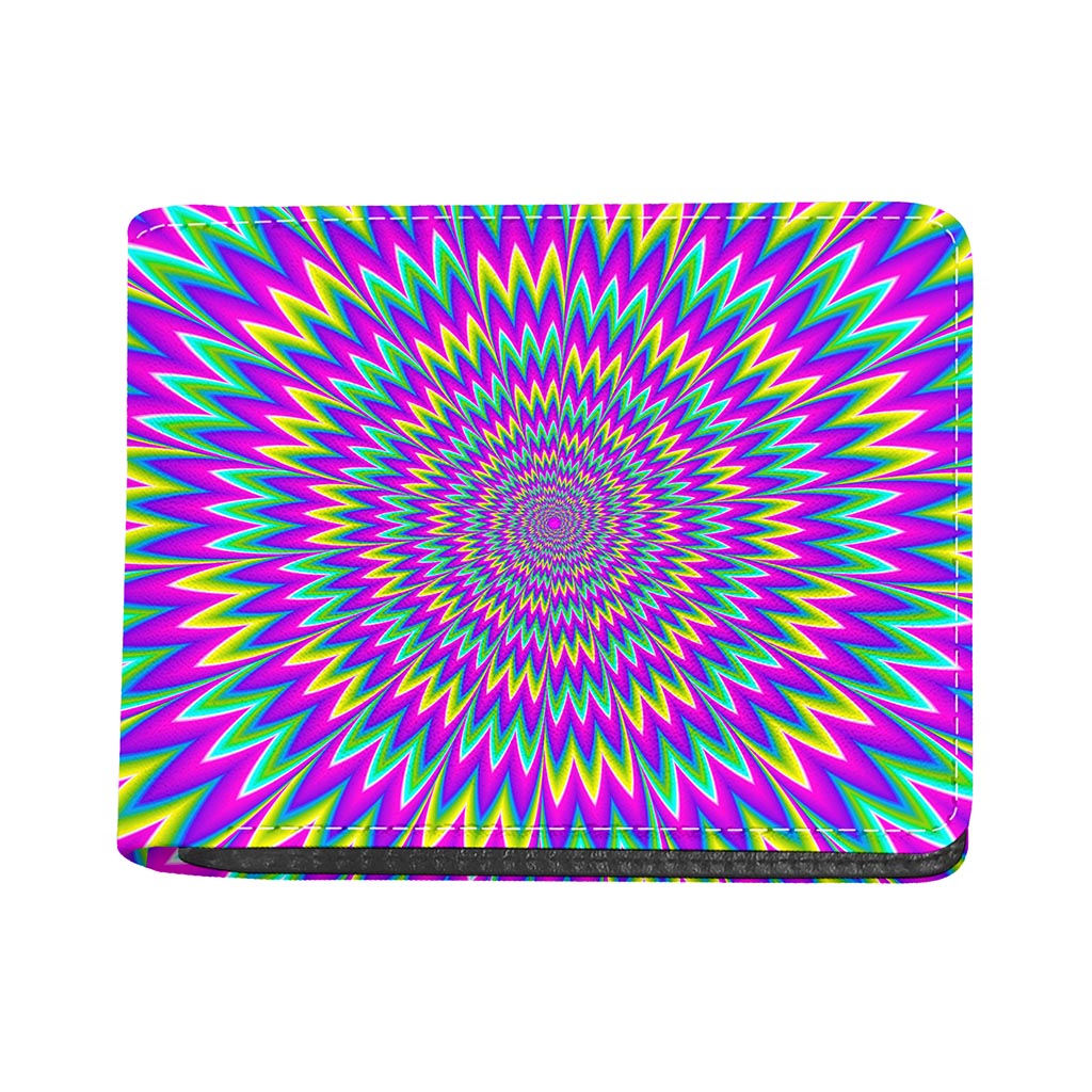Spiky Spiral Moving Optical Illusion Bifold Wallet