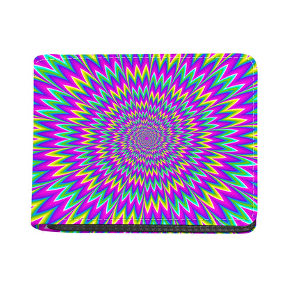 Spiky Spiral Moving Optical Illusion Bifold Wallet