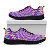 Spiky Spiral Moving Optical Illusion Black Running Shoes