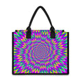 Spiky Spiral Moving Optical Illusion Canvas Tote Bag