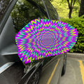 Spiky Spiral Moving Optical Illusion Car Side Mirror Covers