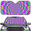 Spiky Spiral Moving Optical Illusion Car Windshield Sun Shade
