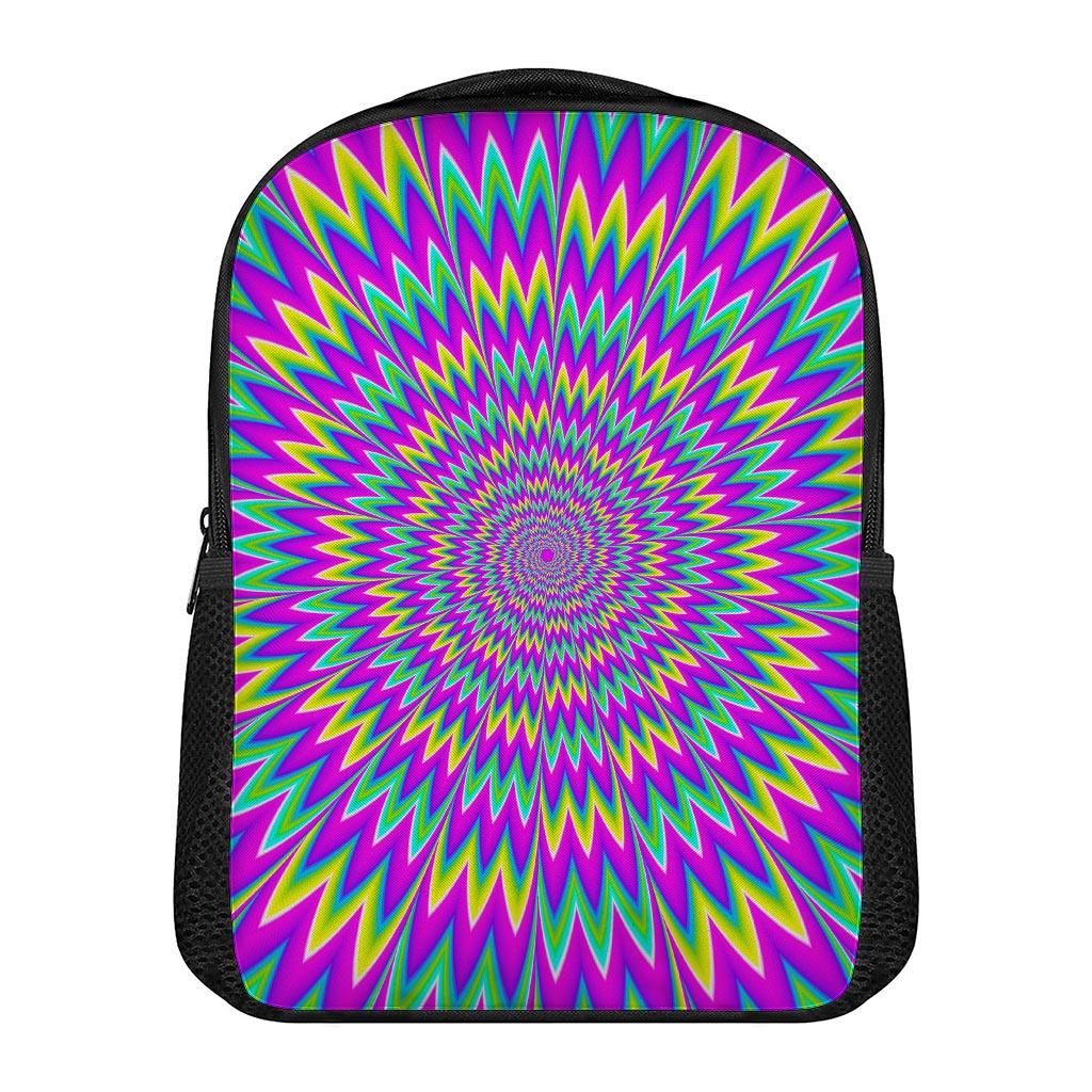 Spiky Spiral Moving Optical Illusion Casual Backpack