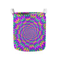 Spiky Spiral Moving Optical Illusion Collapsible Laundry Basket
