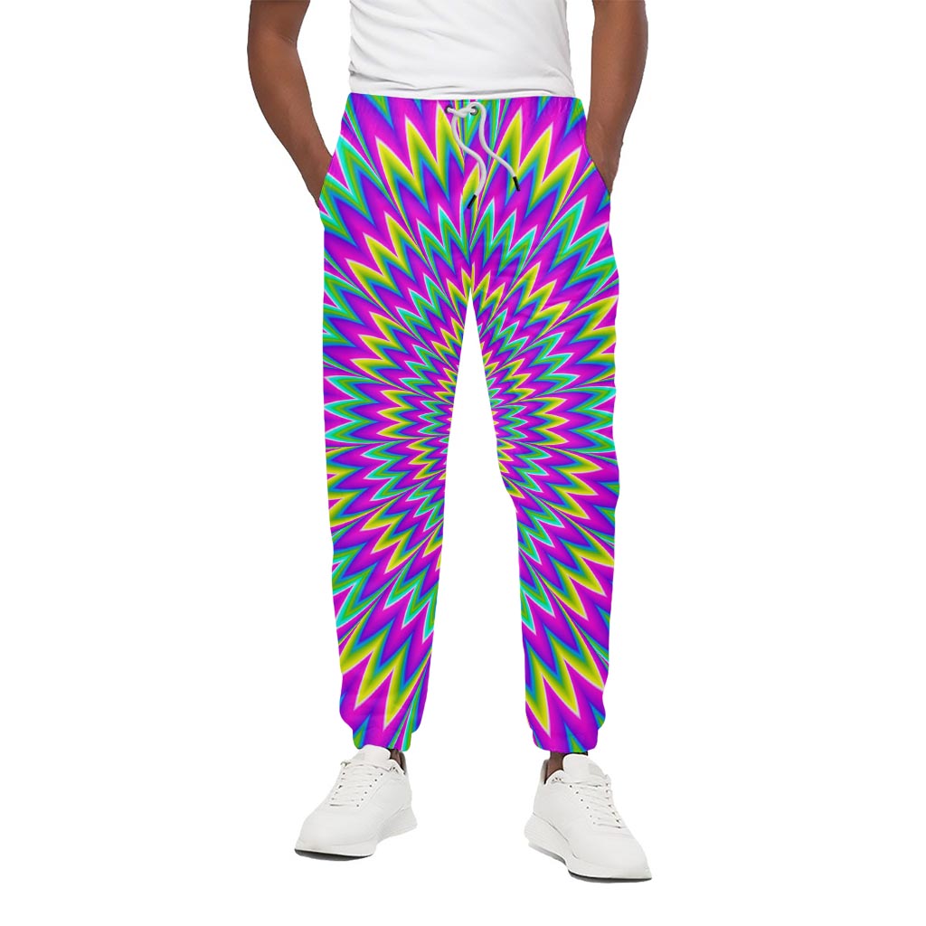 Spiky Spiral Moving Optical Illusion Cotton Pants