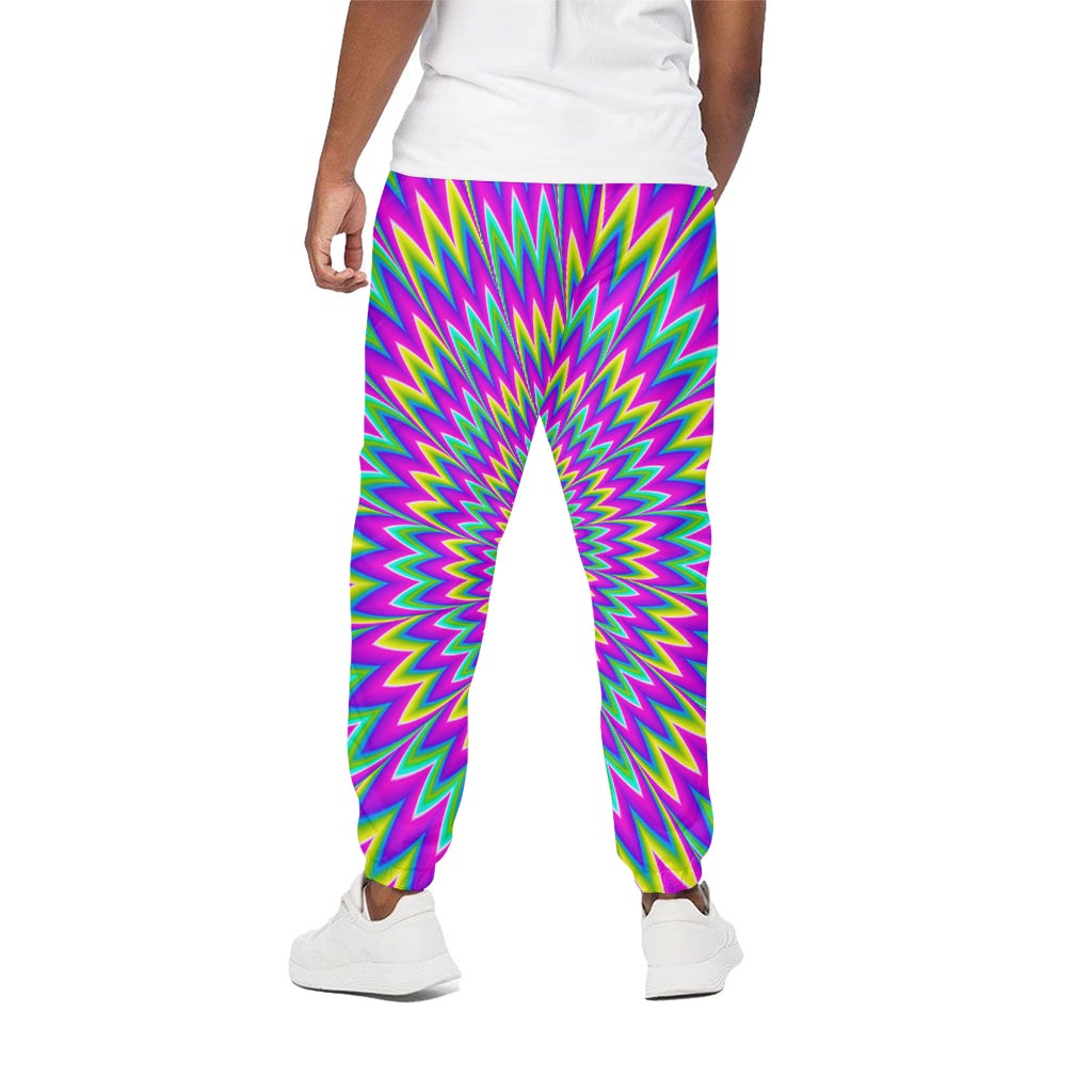 Spiky Spiral Moving Optical Illusion Cotton Pants