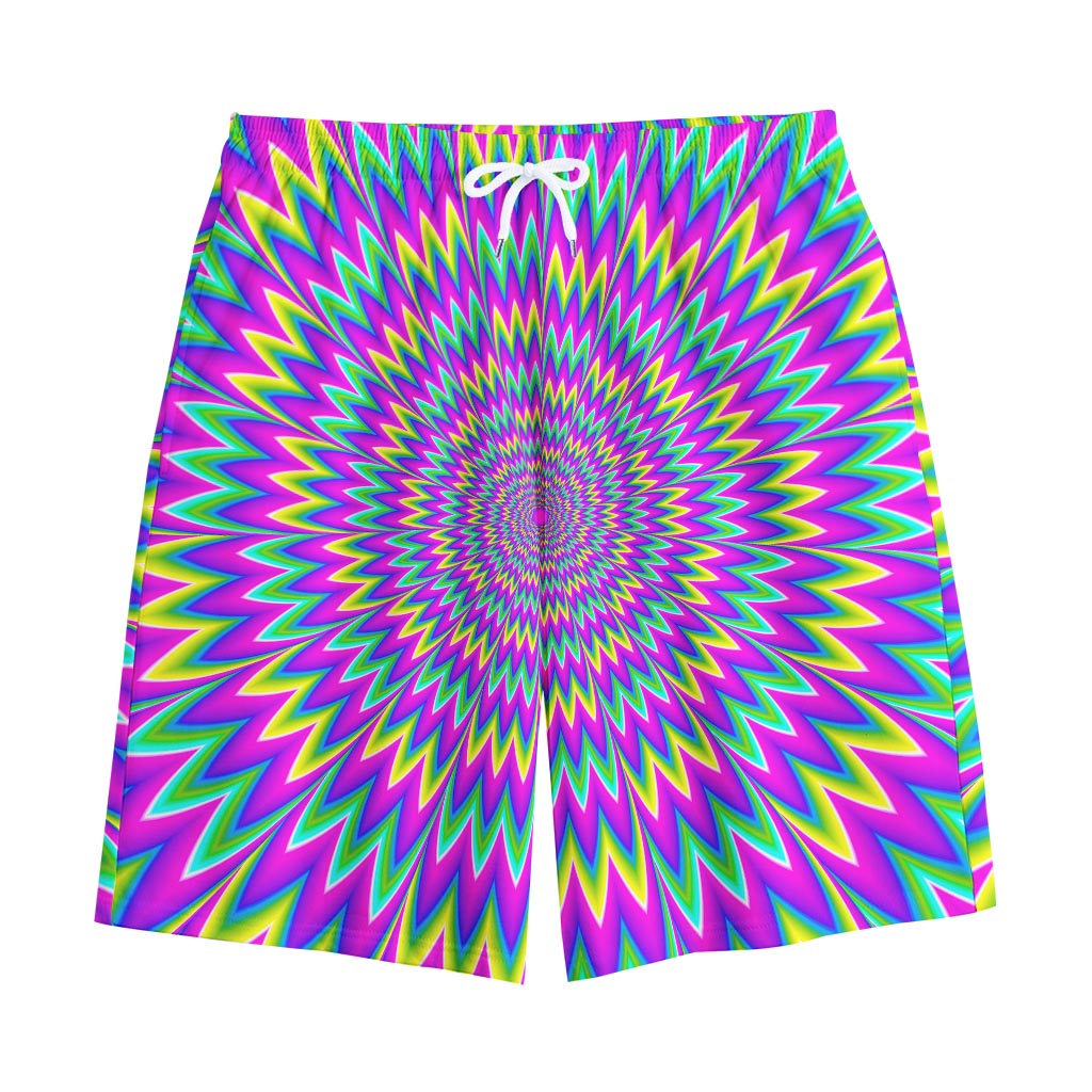 Spiky Spiral Moving Optical Illusion Cotton Shorts