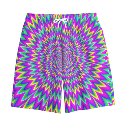 Spiky Spiral Moving Optical Illusion Cotton Shorts