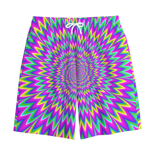 Spiky Spiral Moving Optical Illusion Cotton Shorts