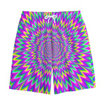Spiky Spiral Moving Optical Illusion Cotton Shorts