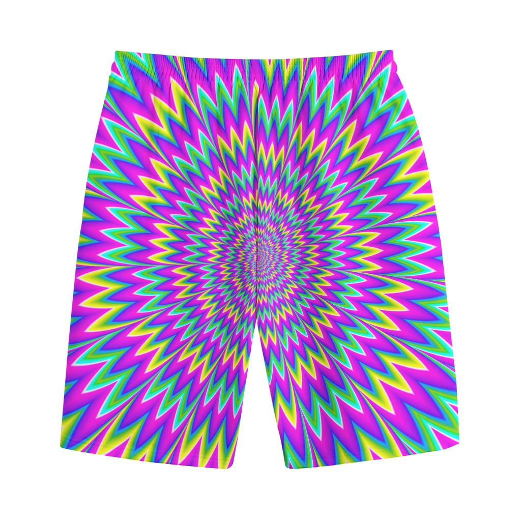 Spiky Spiral Moving Optical Illusion Cotton Shorts