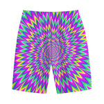 Spiky Spiral Moving Optical Illusion Cotton Shorts